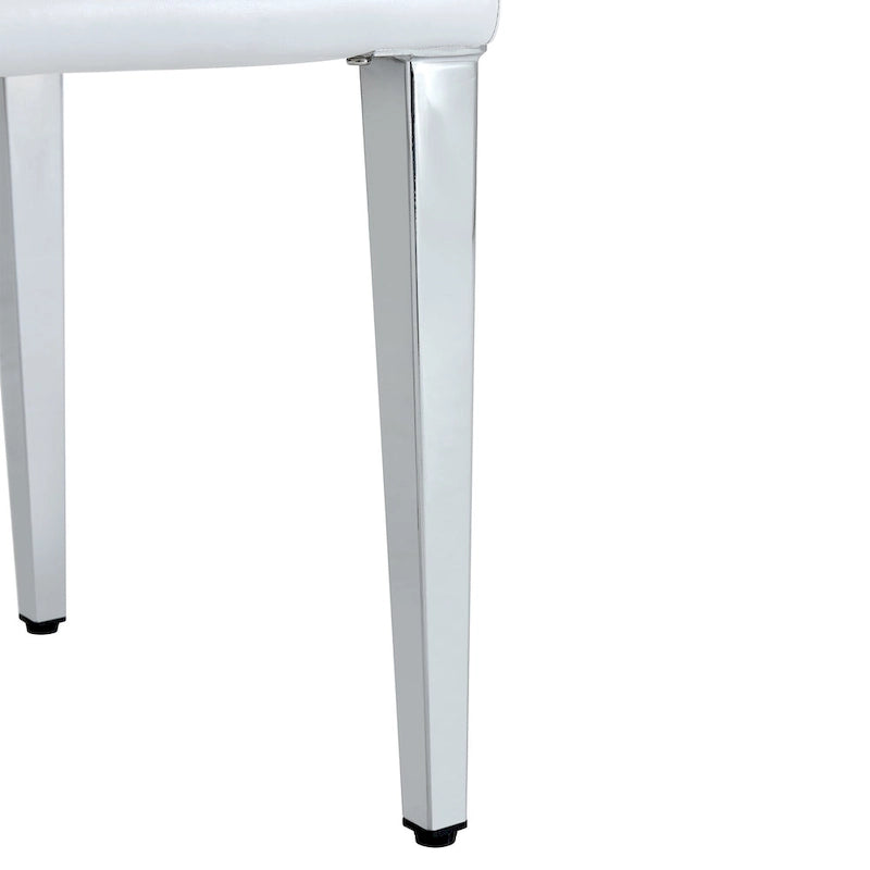 Modern Dining Chairs with Metal Legs Accent Chair Kitchen Chair Armless Chair for Dining Room
