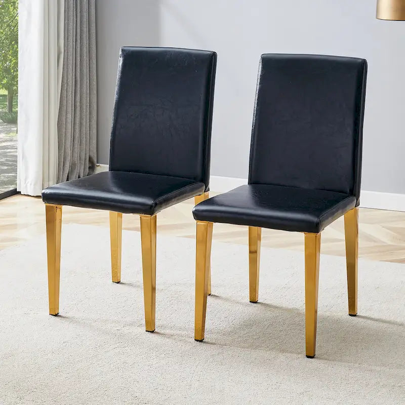 Modern Dining Chairs with Metal Legs Accent Chair Kitchen Chair Armless Chair for Dining Room