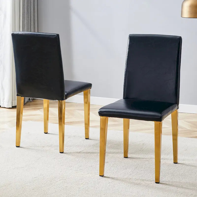 Modern Dining Chairs with Metal Legs Accent Chair Kitchen Chair Armless Chair for Dining Room