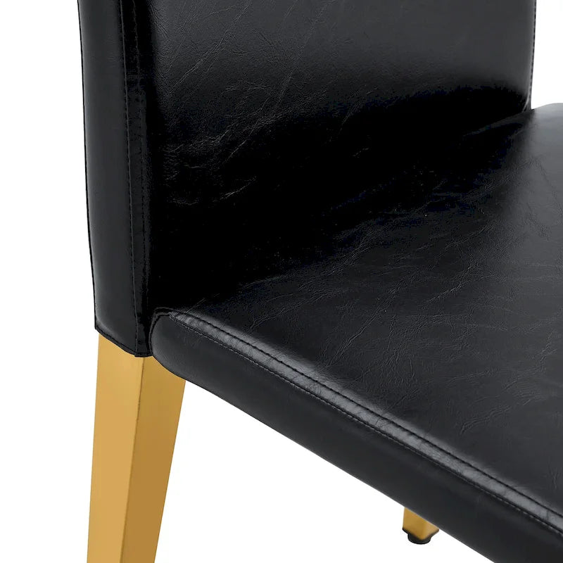 Modern Dining Chairs with Metal Legs Accent Chair Kitchen Chair Armless Chair for Dining Room