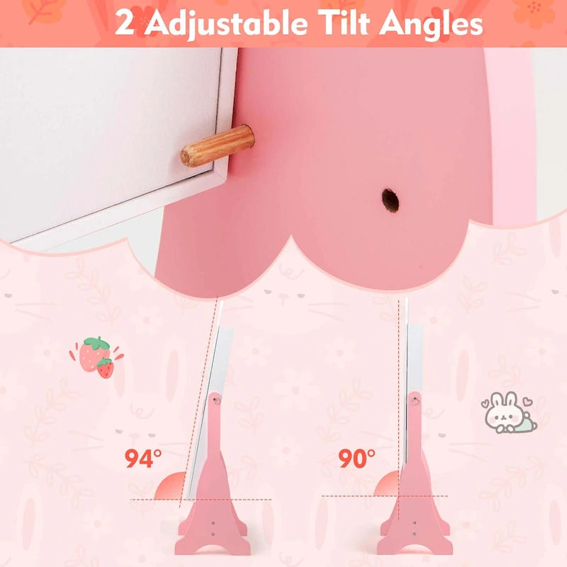 Costway Kids Jewelry Cabinet Standing Children Jewelry Organizer with - See Details