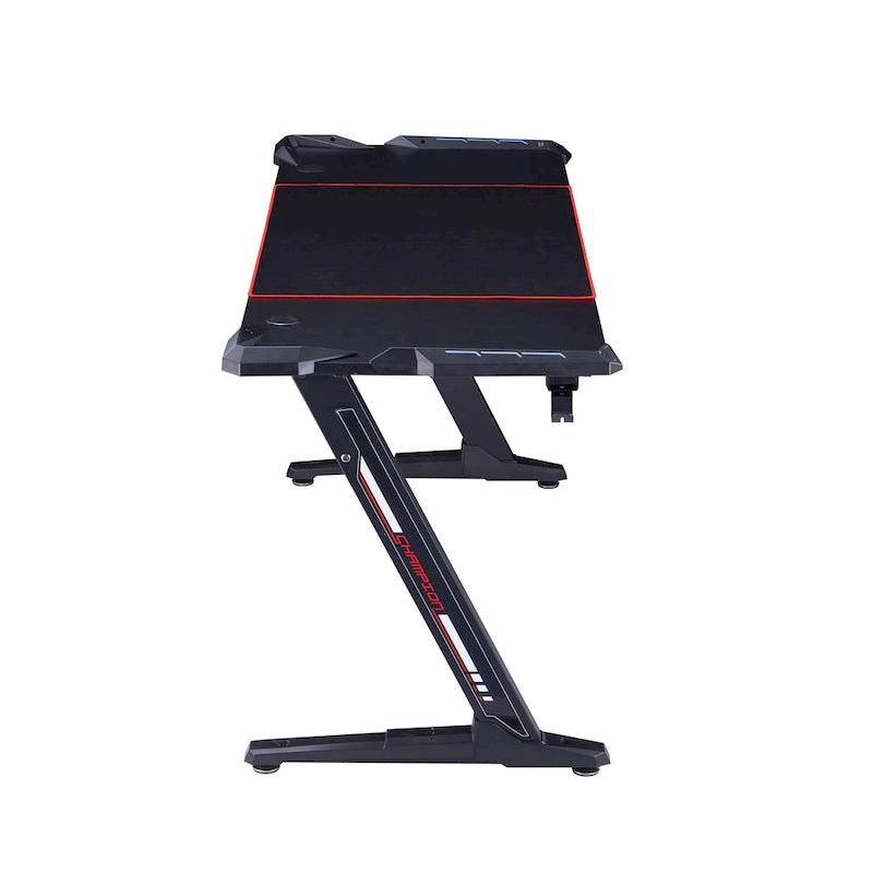 Modern Black 67-inch Steel Computer Desk with USB by