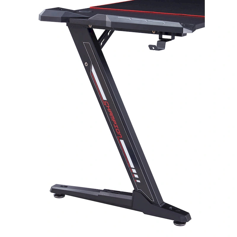 Modern Black 67-inch Steel Computer Desk with USB by
