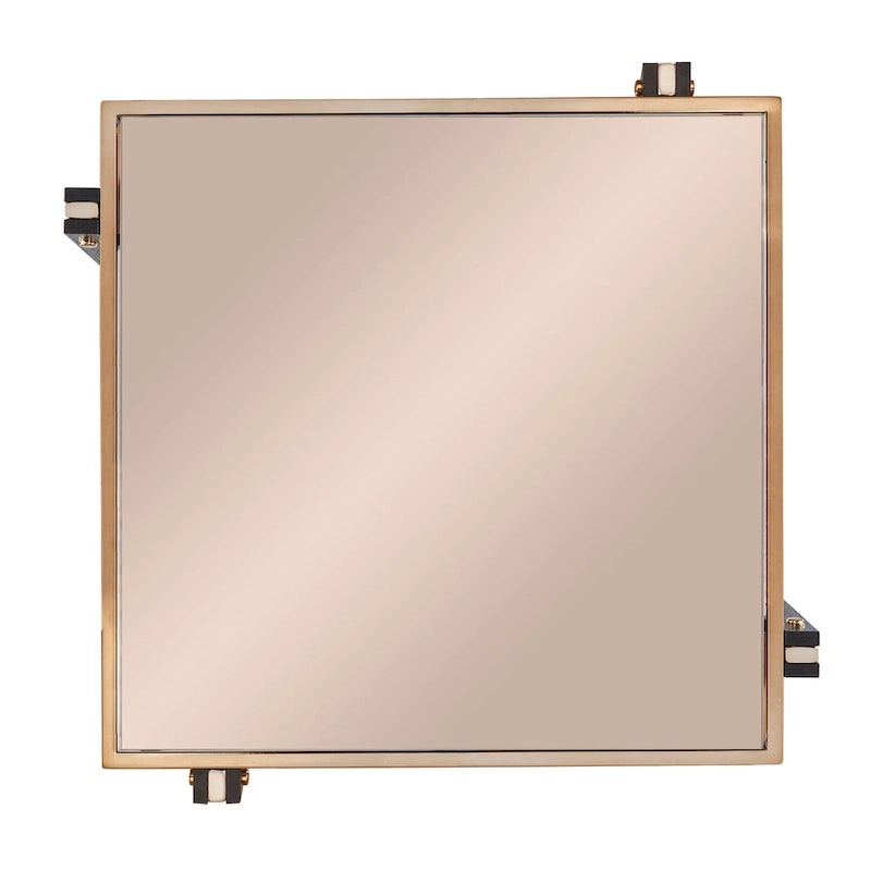 Transitional Champagne Metal Side Table