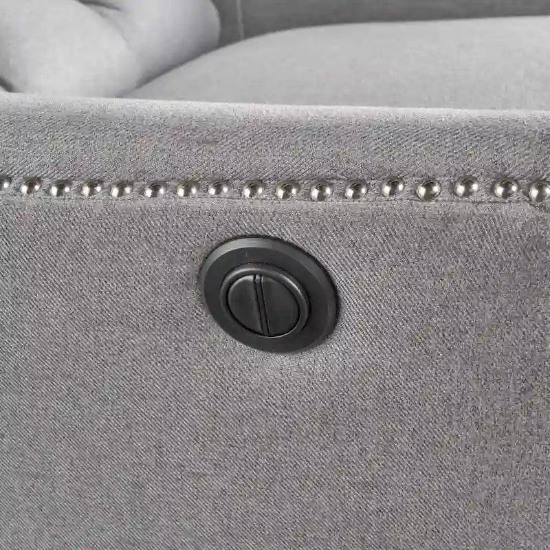 Tufted Fabric Power Recliner by
