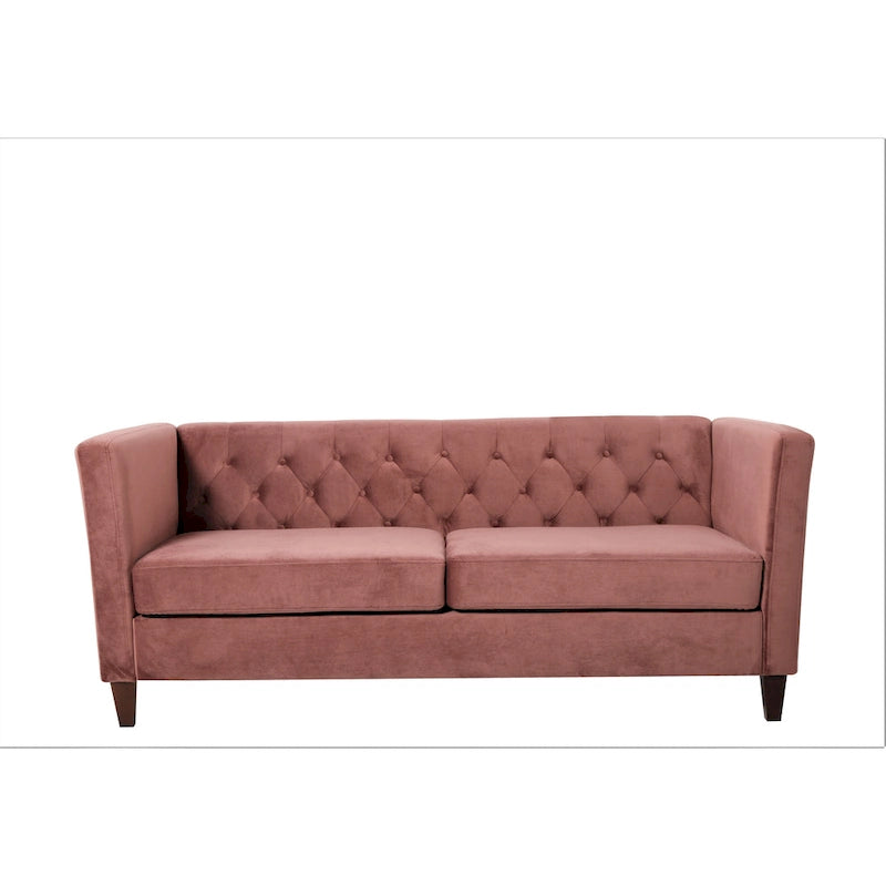 73.3 Velvet Square Arm Sofa