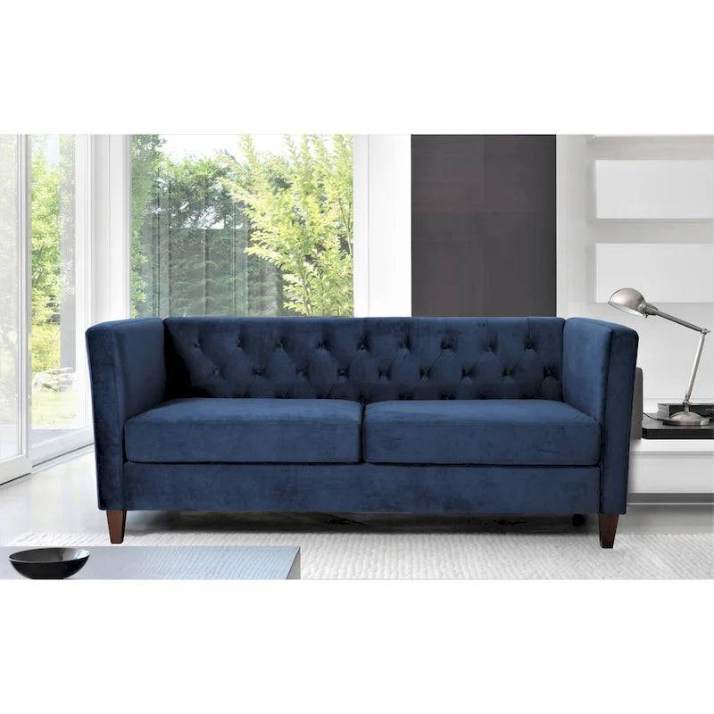 73.3 Velvet Square Arm Sofa