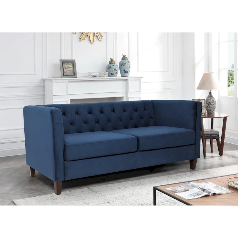 73.3 Velvet Square Arm Sofa