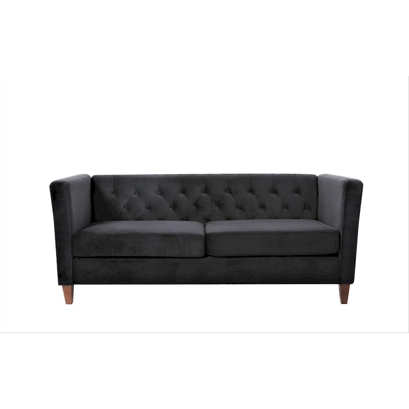 73.3 Velvet Square Arm Sofa