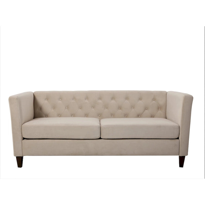 73.3 Velvet Square Arm Sofa