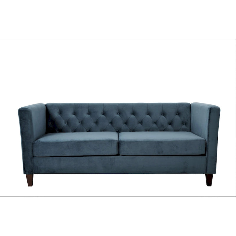73.3 Velvet Square Arm Sofa