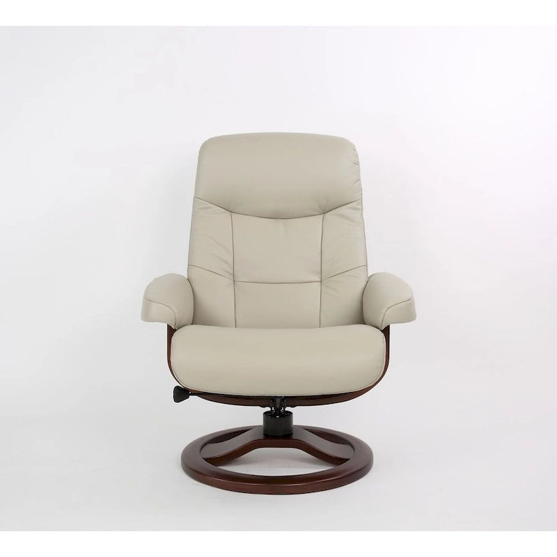 Leather Recliner and Ottoman