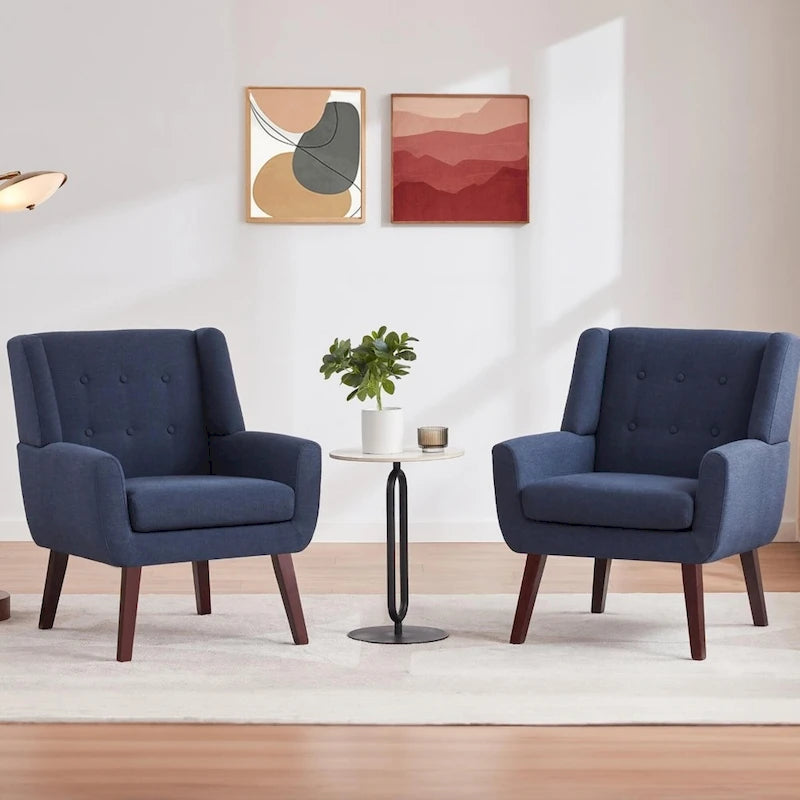 Set of 2 Modern Tufted Accent Chair