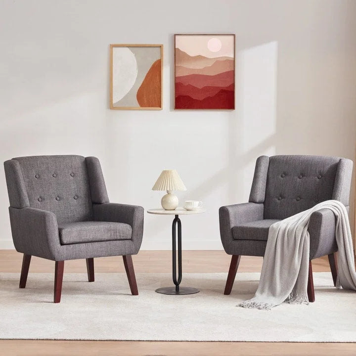 Set of 2 Modern Tufted Accent Chair