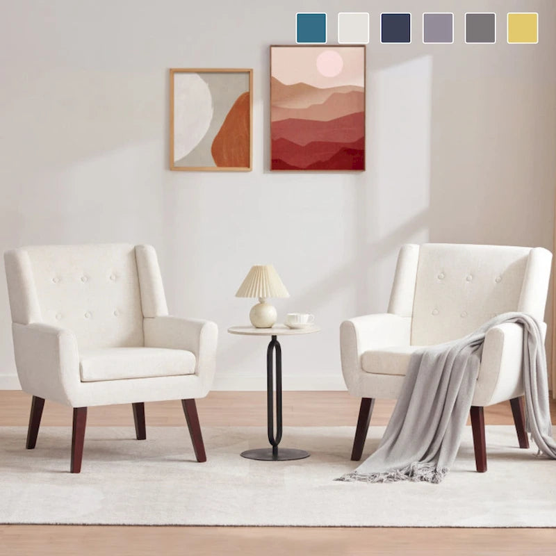 Set of 2 Modern Tufted Accent Chair
