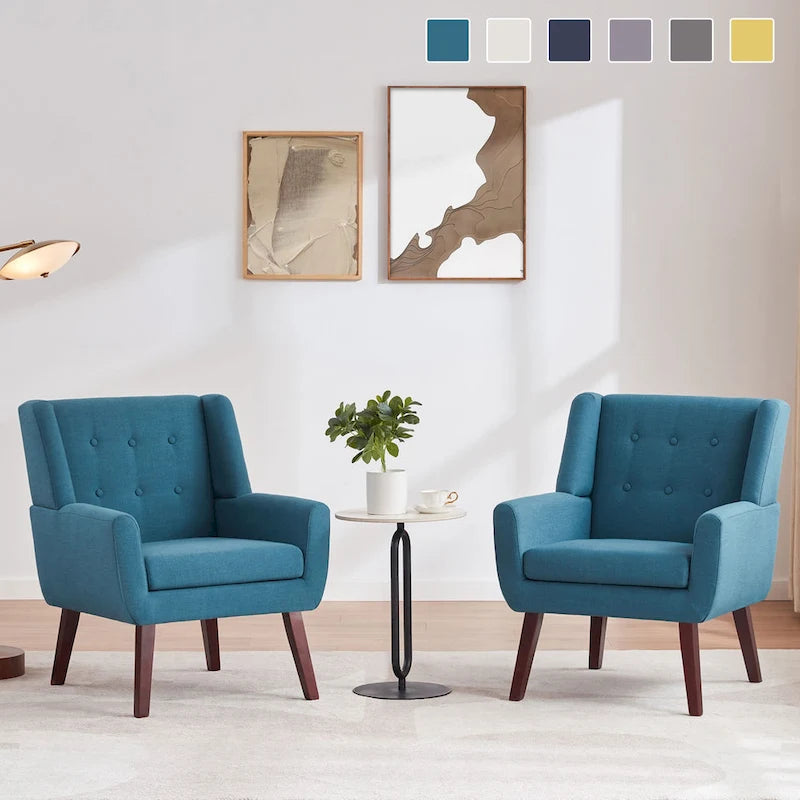 Set of 2 Modern Tufted Accent Chair