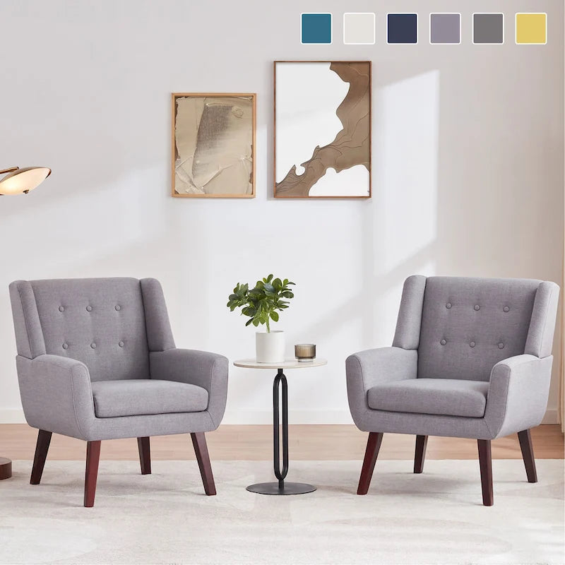Set of 2 Modern Tufted Accent Chair