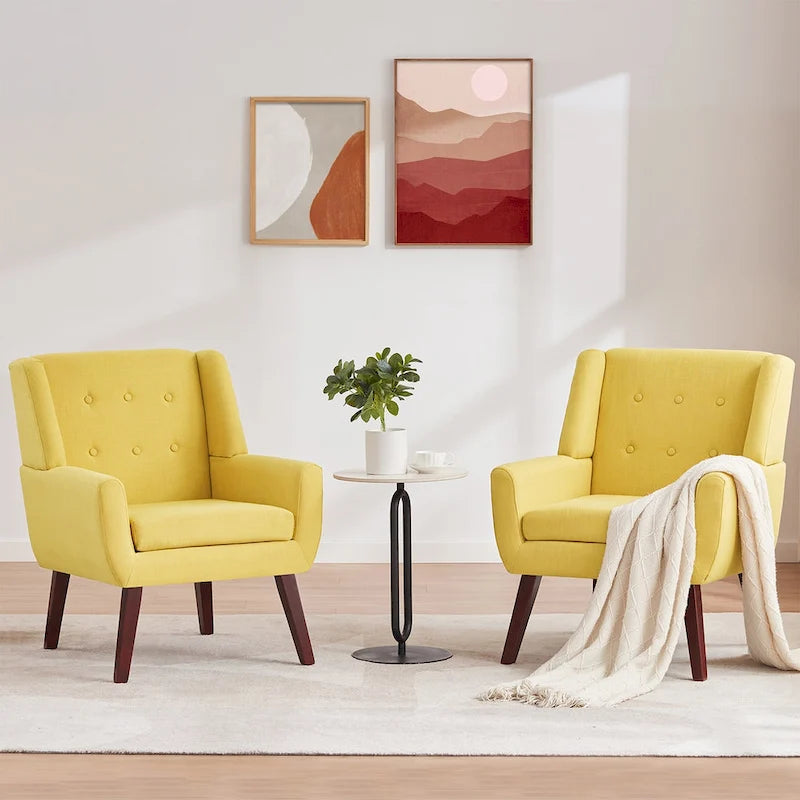 Set of 2 Modern Tufted Accent Chair