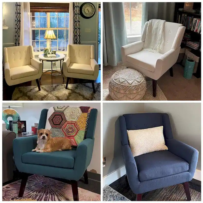 Set of 2 Modern Tufted Accent Chair