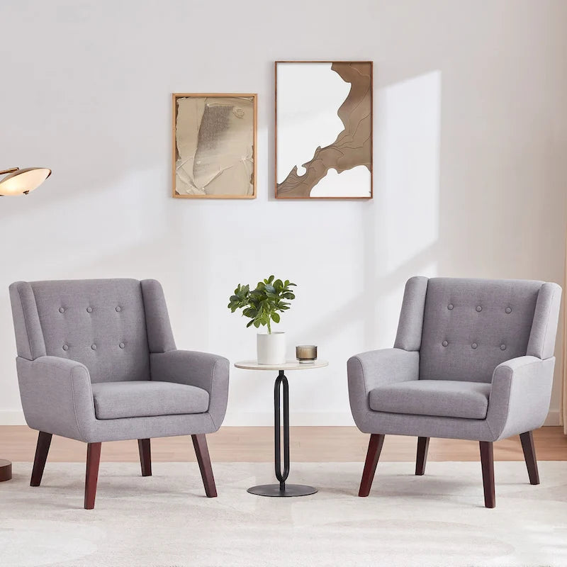 Set of 2 Modern Tufted Accent Chair