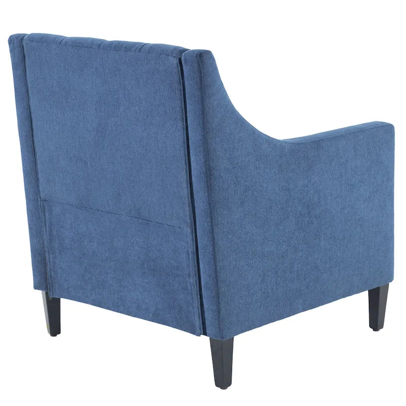 Arm Chair Comfy Club Chair with Pillow Beige/ Dark Teal/ Blue