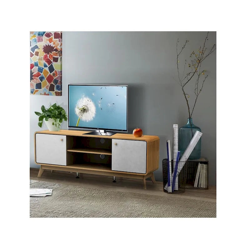 Media Console TV Stand with Storage
