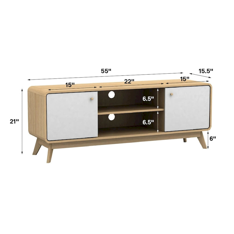 Media Console TV Stand with Storage