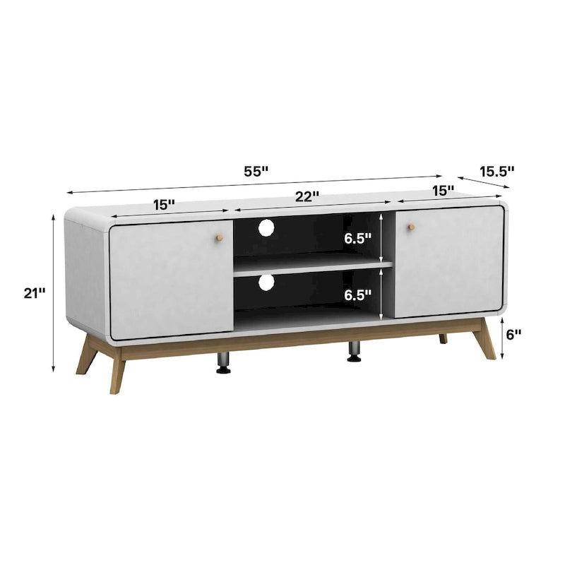 Media Console TV Stand with Storage