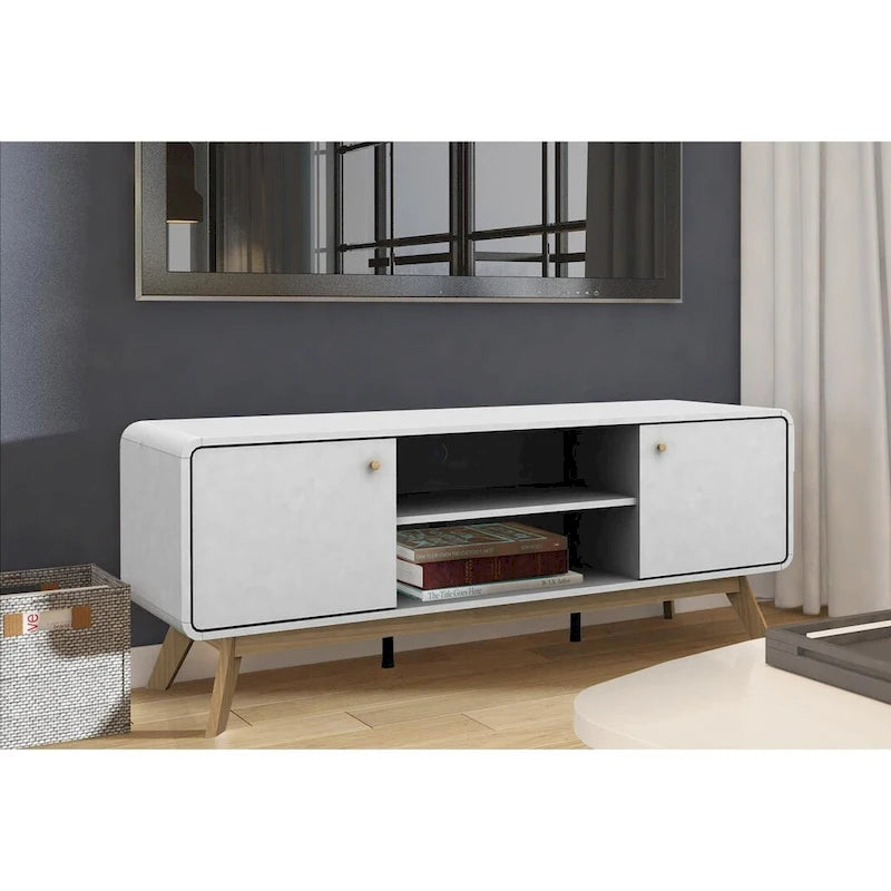 Media Console TV Stand with Storage