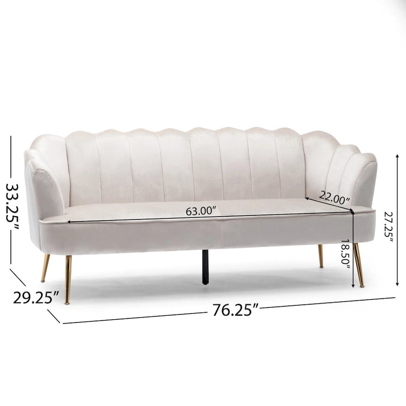 3 Seater Sofa by - 76.25 L x 29.25 W x 33.50 H