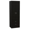 Armoire with Double Doors, 2 Drawers, and Hanging Rod