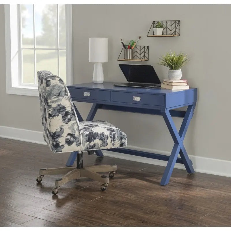 X-Frame Writing Desk with Drawers