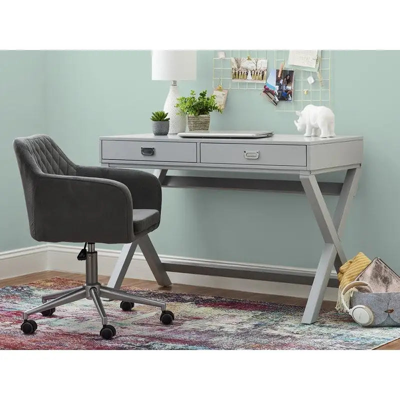 X-Frame Writing Desk with Drawers