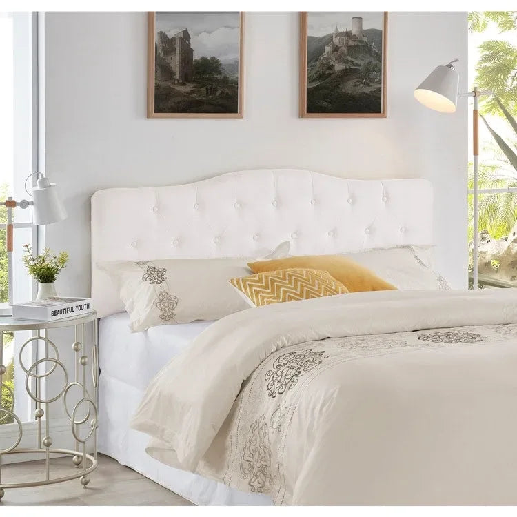 Button Tufted Upholstered Headboard, Height Adjustable Headboards,Bed Backboard Premium Padded Fabric Headboard