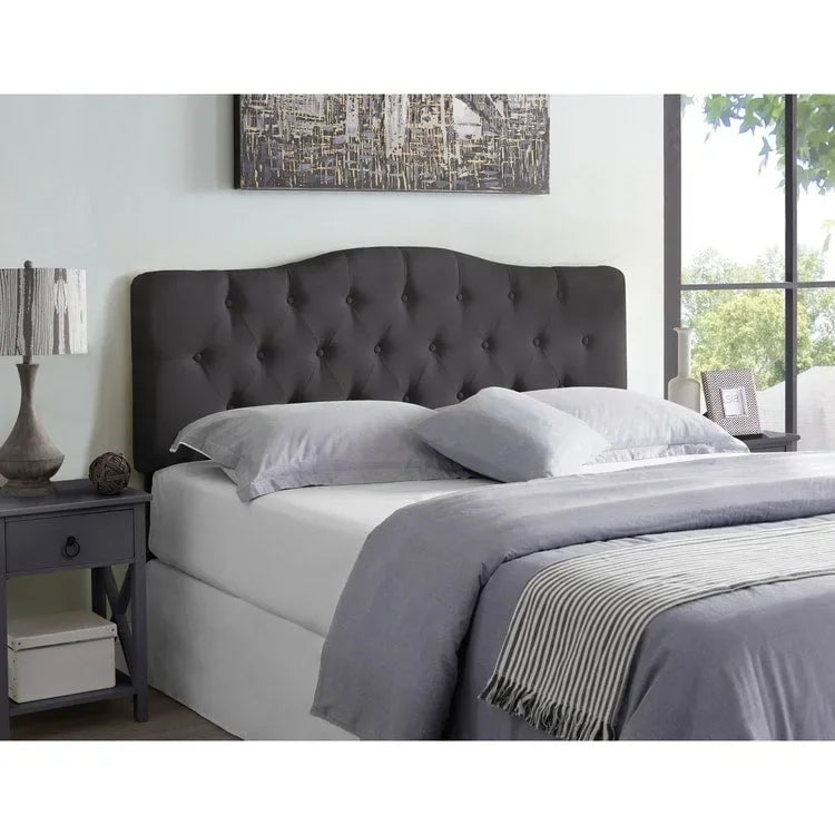 Button Tufted Upholstered Headboard, Height Adjustable Headboards,Bed Backboard Premium Padded Fabric Headboard