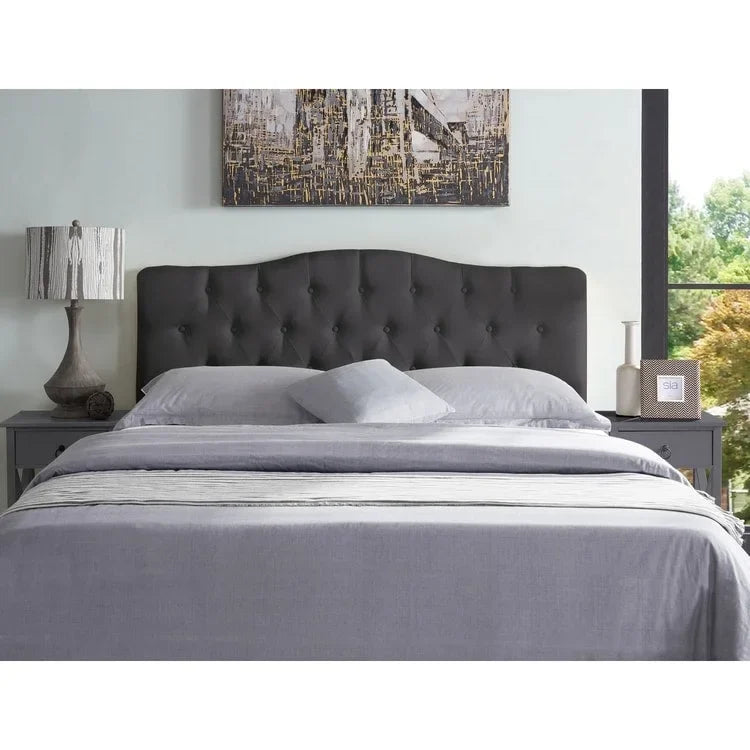Button Tufted Upholstered Headboard, Height Adjustable Headboards,Bed Backboard Premium Padded Fabric Headboard