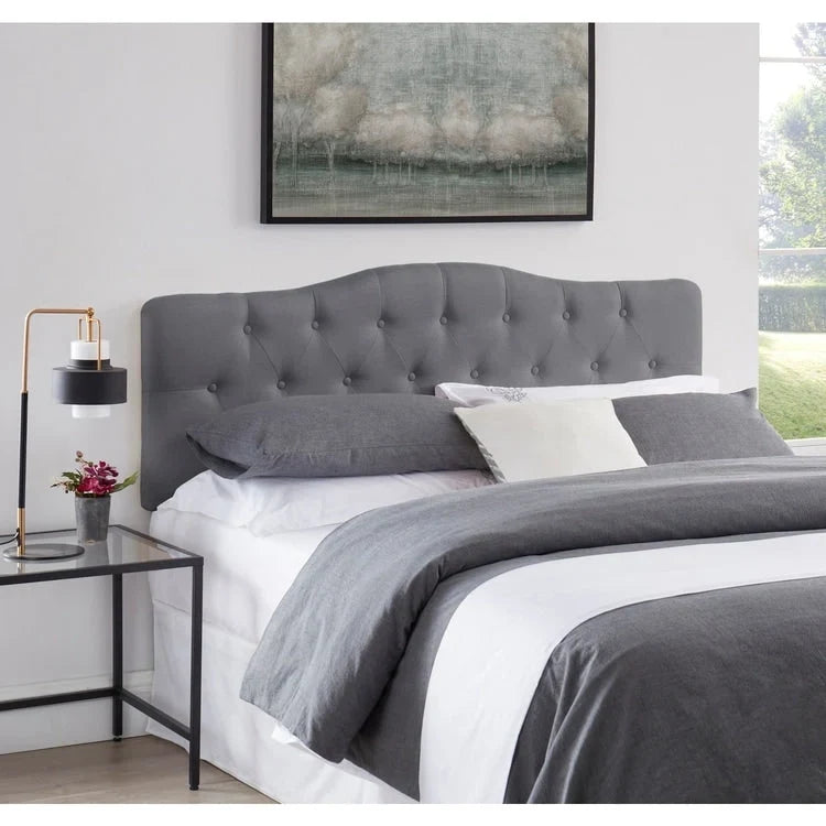 Button Tufted Upholstered Headboard, Height Adjustable Headboards,Bed Backboard Premium Padded Fabric Headboard