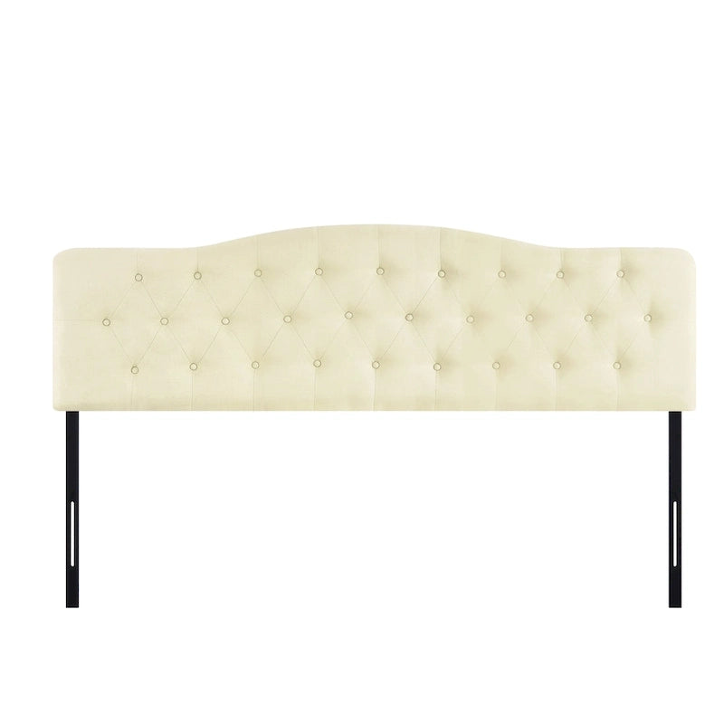 Button Tufted Upholstered Headboard, Height Adjustable Headboards,Bed Backboard Premium Padded Fabric Headboard