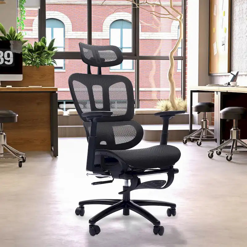 Sealy Huxley Ergonomic High-Back Mesh Office Chair with Adjustable Headrest and Armrests