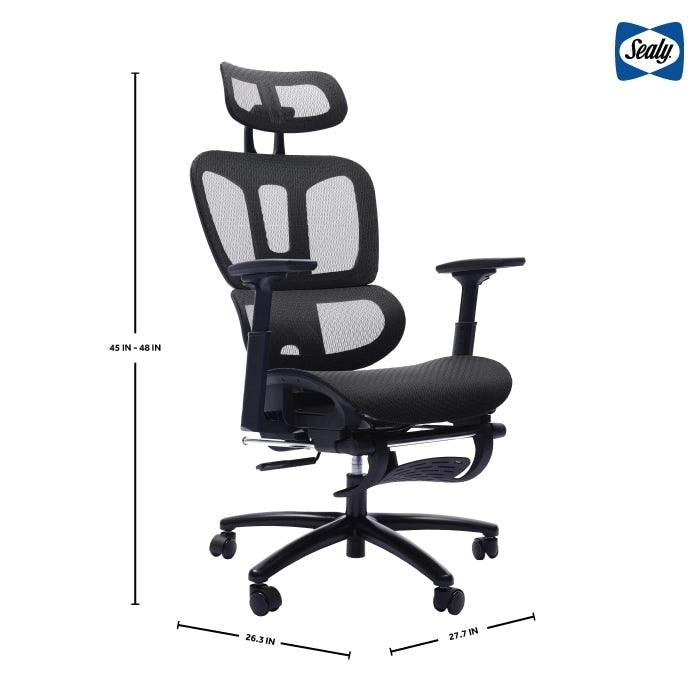 Ergonomic High-Back Mesh Office Chair with Adjustable Headrest and Armrests