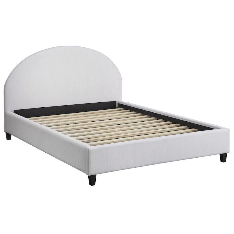 Mid-Century Upholstered Queen Platfom Bed