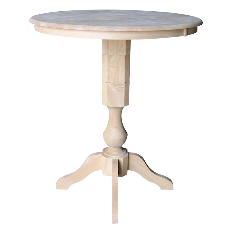 36 Round Top Pedestal Dining Table - Unfinished
