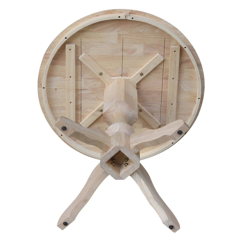 36 Round Top Pedestal Dining Table - Unfinished