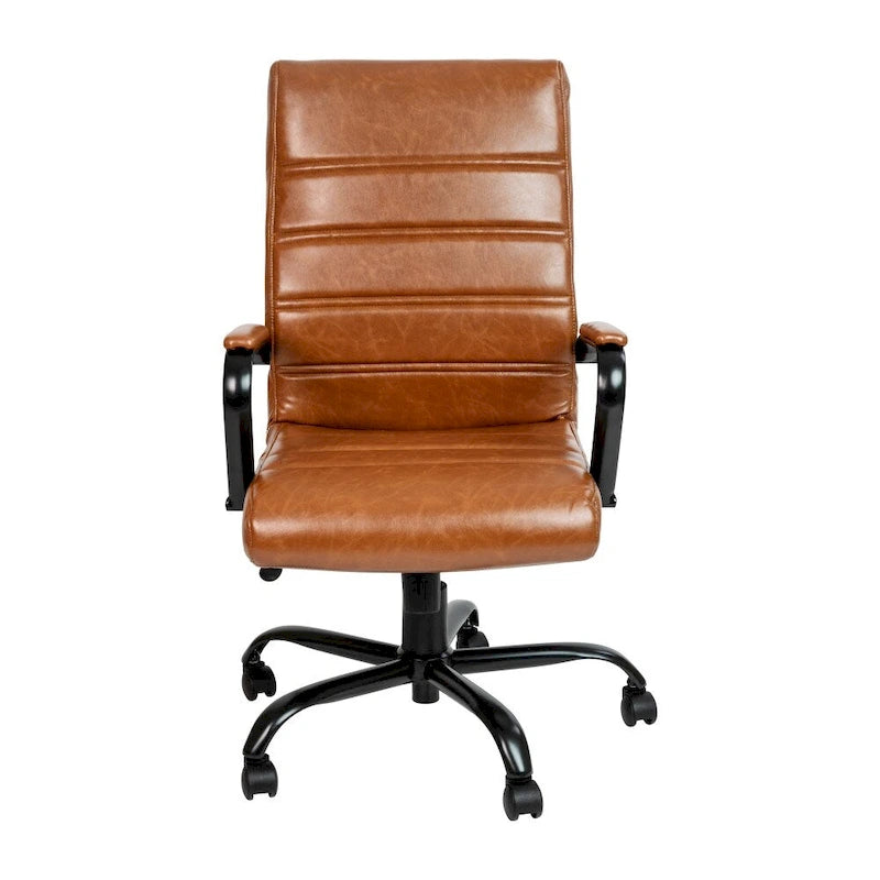 High Back LeatherSoft Executive Swivel Office Chair with Chrome Base