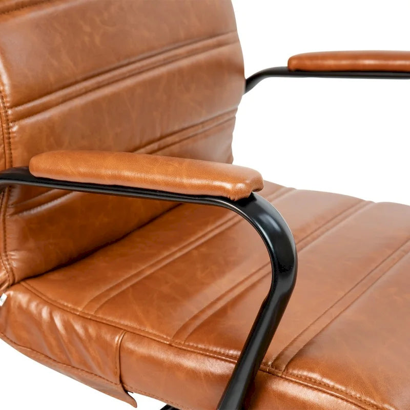 High Back LeatherSoft Executive Swivel Office Chair with Chrome Base