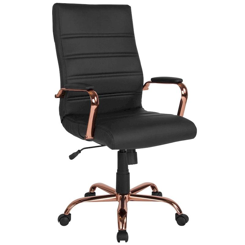 High Back LeatherSoft Executive Swivel Office Chair with Chrome Base
