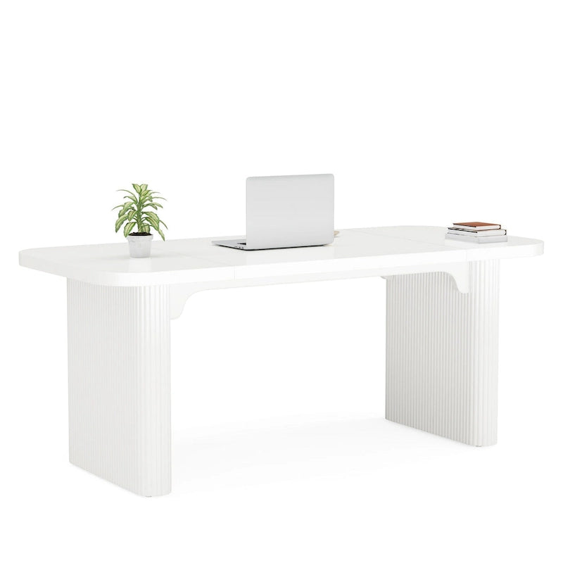 Modern 63 Executive Computer Desk for Home Office, Simple Rectangular Writing Table for Study Room Bedroom
