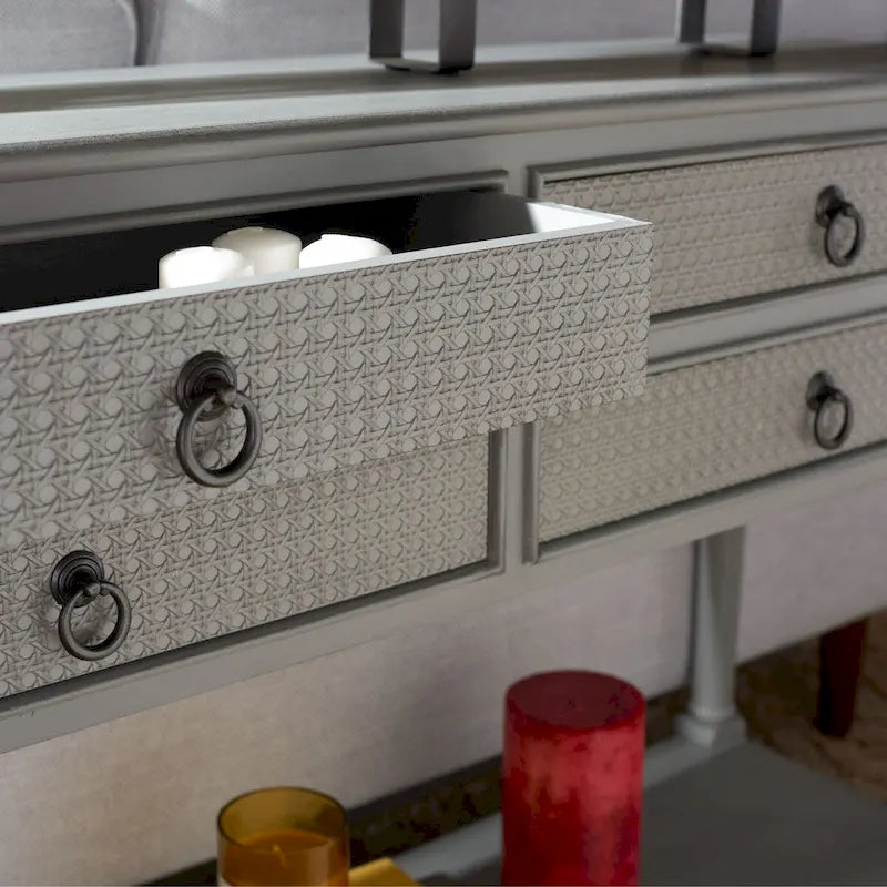 4-Drawer Console Table - 42 W x 13 L x 29.5 H - 42Wx13Dx30H