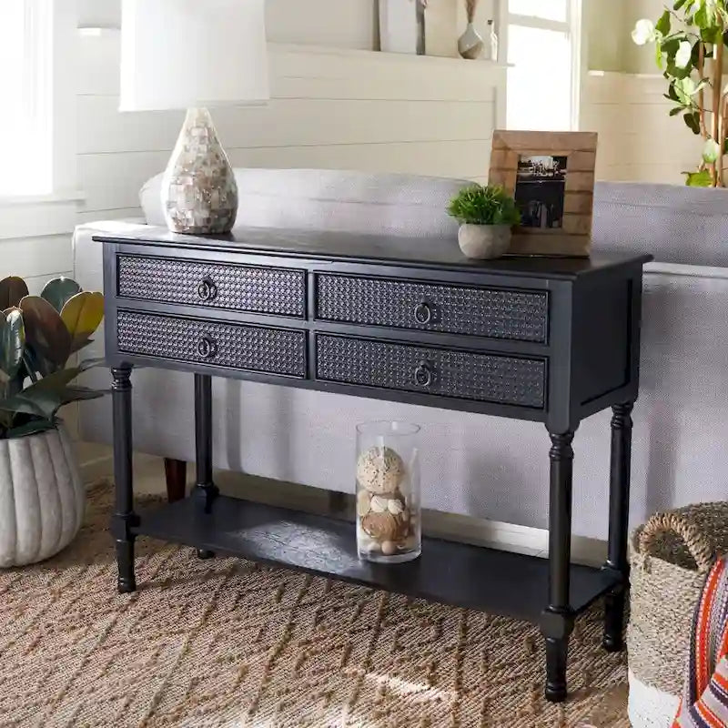 SAFAVIEH Artelia 4-Drawer Console Table - 42 W x 13 L x 29.5 H - 42Wx13Dx30H