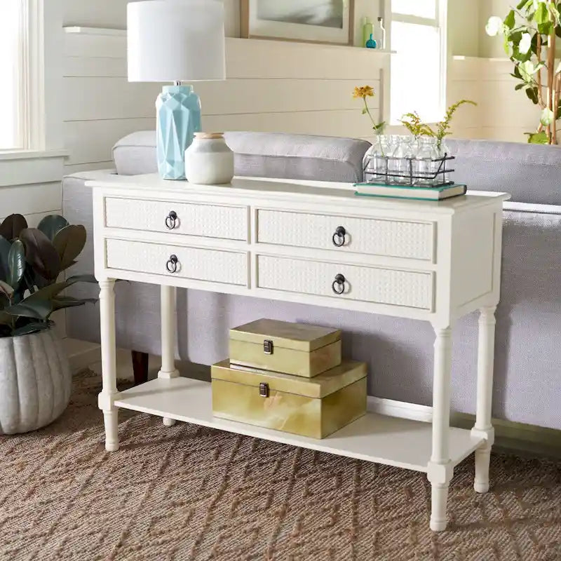 4-Drawer Console Table - 42 W x 13 L x 29.5 H - 42Wx13Dx30H